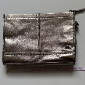 The Sak Iris Metallic Leather Soft Gold Clutch purse